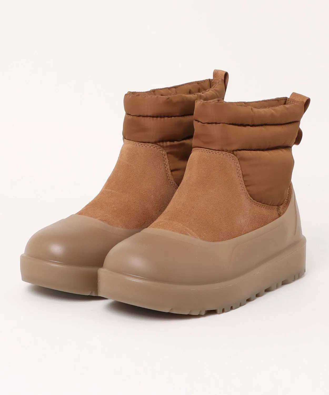 Ботинки классические мини мод UGG из рипстоп-нейлона, коричневые