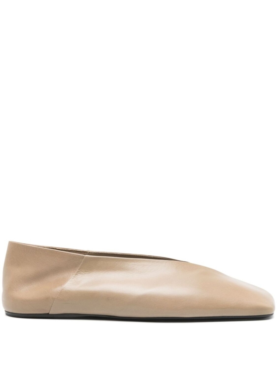 

Кожаные балетки Jil Sander, нейтральный