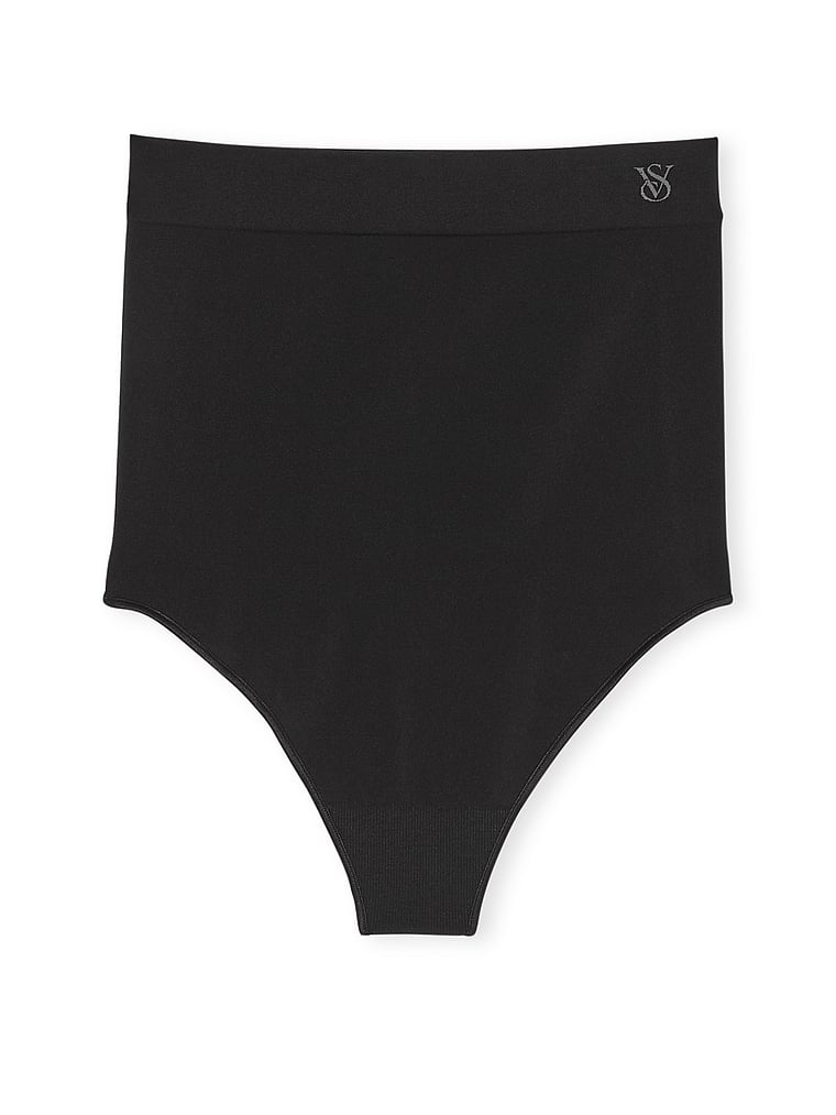 Корректирующее белье от Victoria Seamlessshaping, трусики-стринги с высокой талией Victoria'S Secret, черный — фото 3