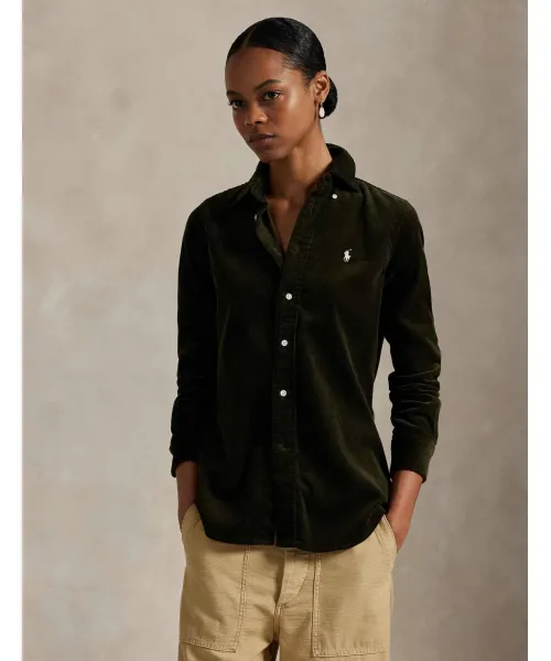 

Вельветовая рубашка Slim fit Polo Ralph Lauren, зеленый