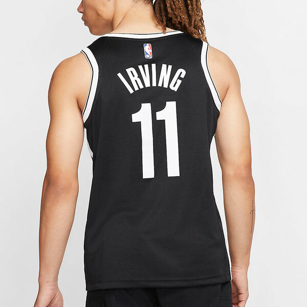 Футболка nba team limited jersey sw fan edition brooklyn nets kyrie irving 11 black Nike, черный — фото 4