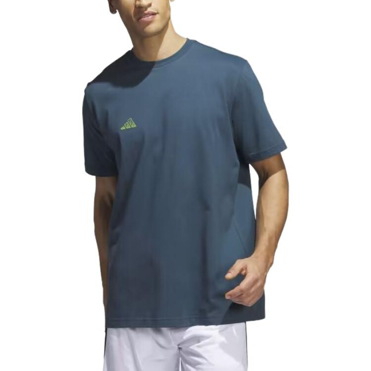Футболка мужская павлинье-синяя Adidas, синий — фото 2