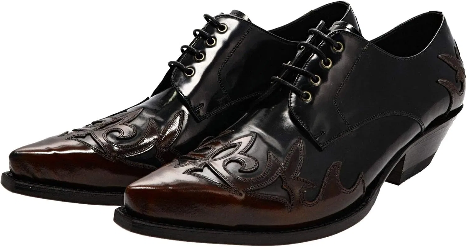 FB Fashion Boots FB Модные ботинки, обувь унисекс, кожаные ботинки ELOY, обувь в стиле вестерн, черные и красные — фото 2