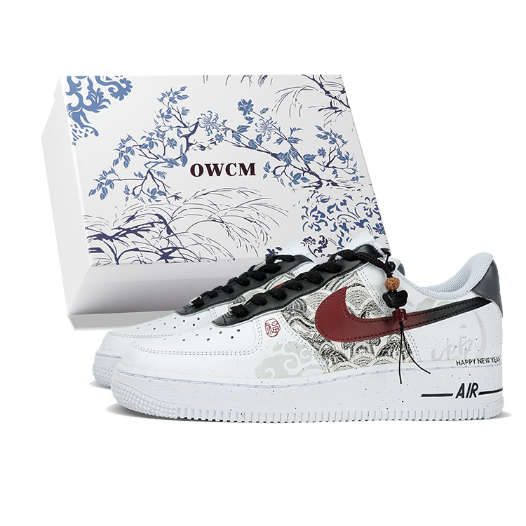 

Nike Кроссовки Air Force 1 для скейтбординга с низким верхом, износостойкие, мужские, черно-белые