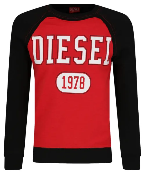 

Толстовка Regular fit Diesel, красный