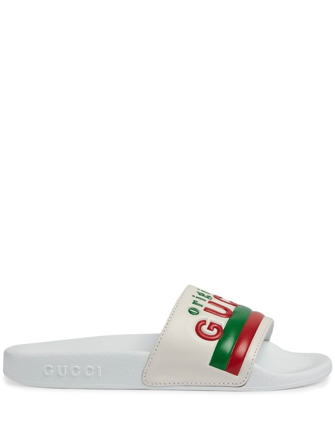 

Gucci Kids шлепанцы с логотипом Gucci, белый