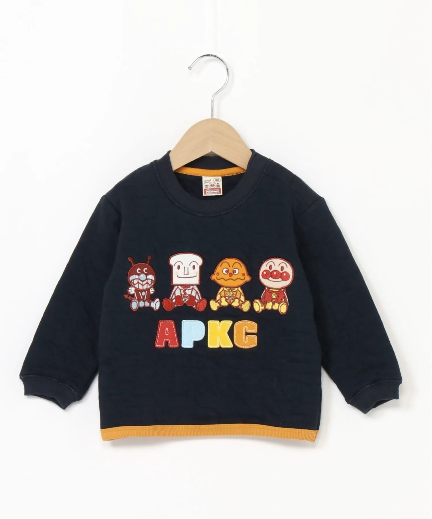 Детская толстовка ANPANMAN / (K)APKC с вышивкой и стеганым рисунком Anpanman Kids Collection, Navy — фото 2