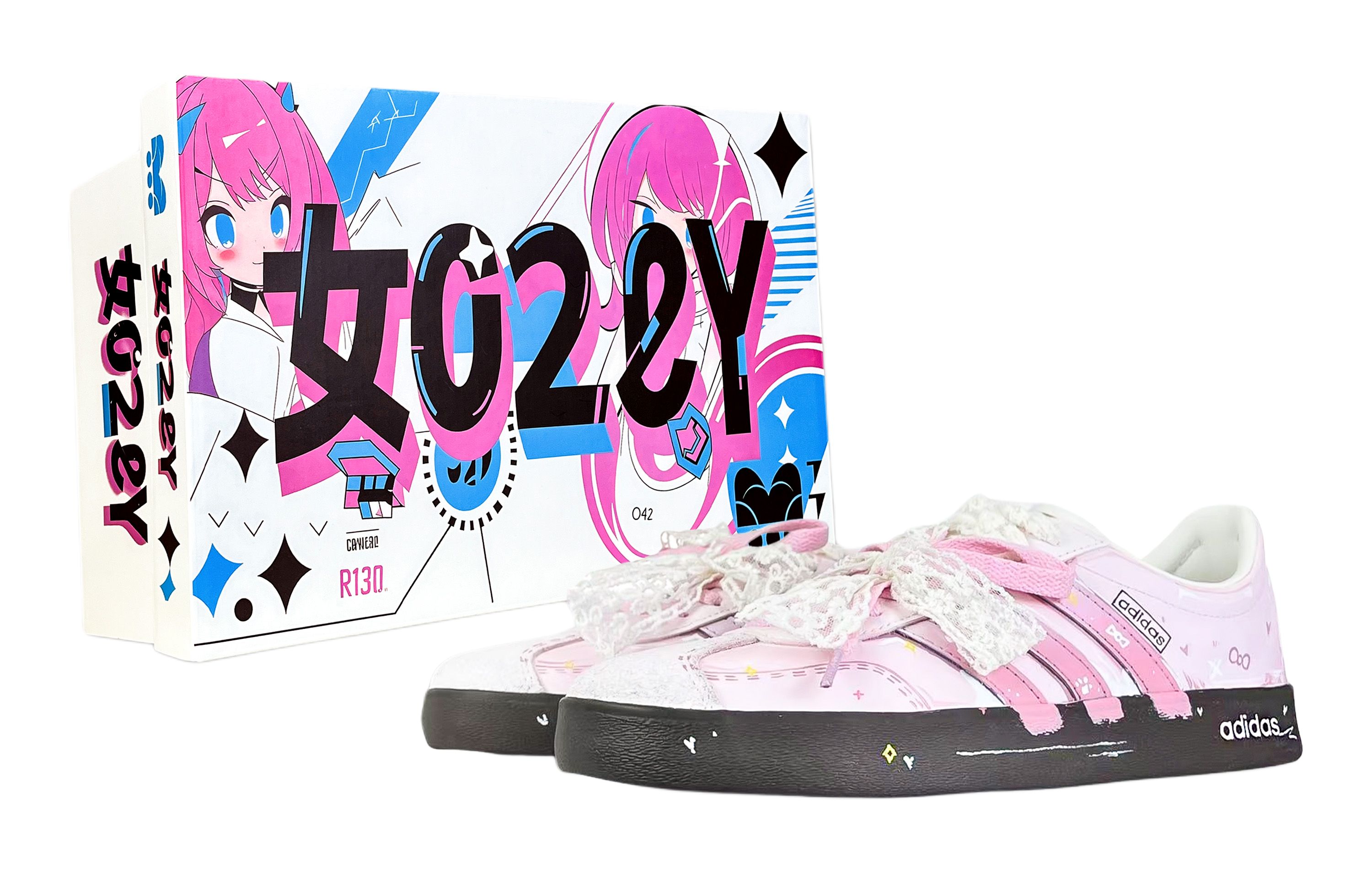 

Adidas VL COURT 2.0 Classic Fantasy, Pink Cherry Lolita, специальная упаковка, устойчивый к истиранию, низкий верх