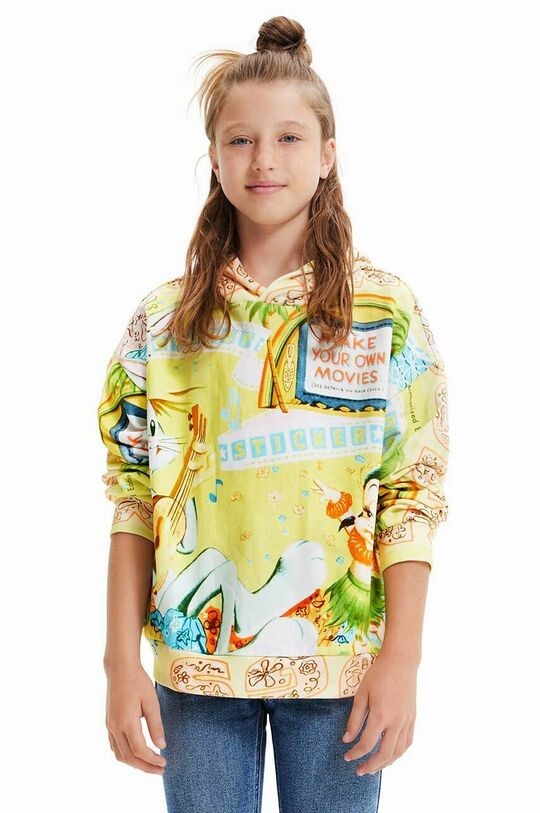 

Детская хлопковая толстовка Desigual Bugs Bunny, желтый