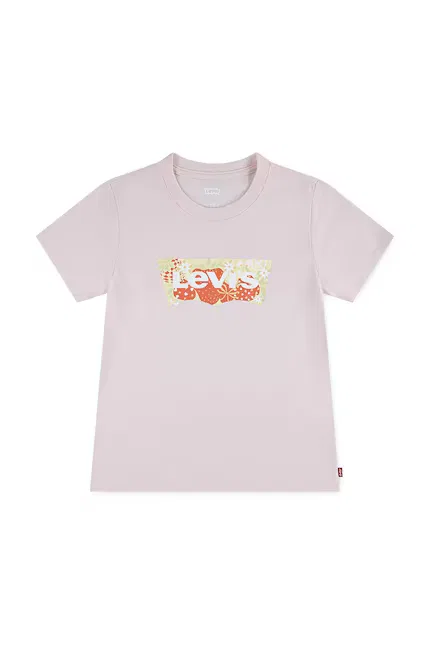 Футболка с коротким рукавом Strawberry SS Batwing Tee Levi's, розовый — фото 2