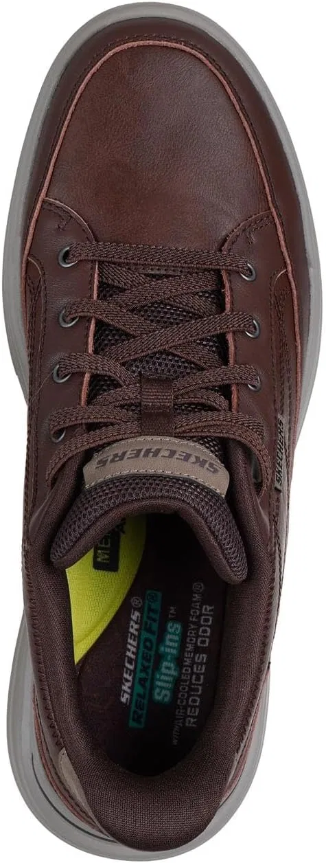 Мужские кроссовки Skechers Sterling Hansel, Chocolate Leather Synthetic — фото 3