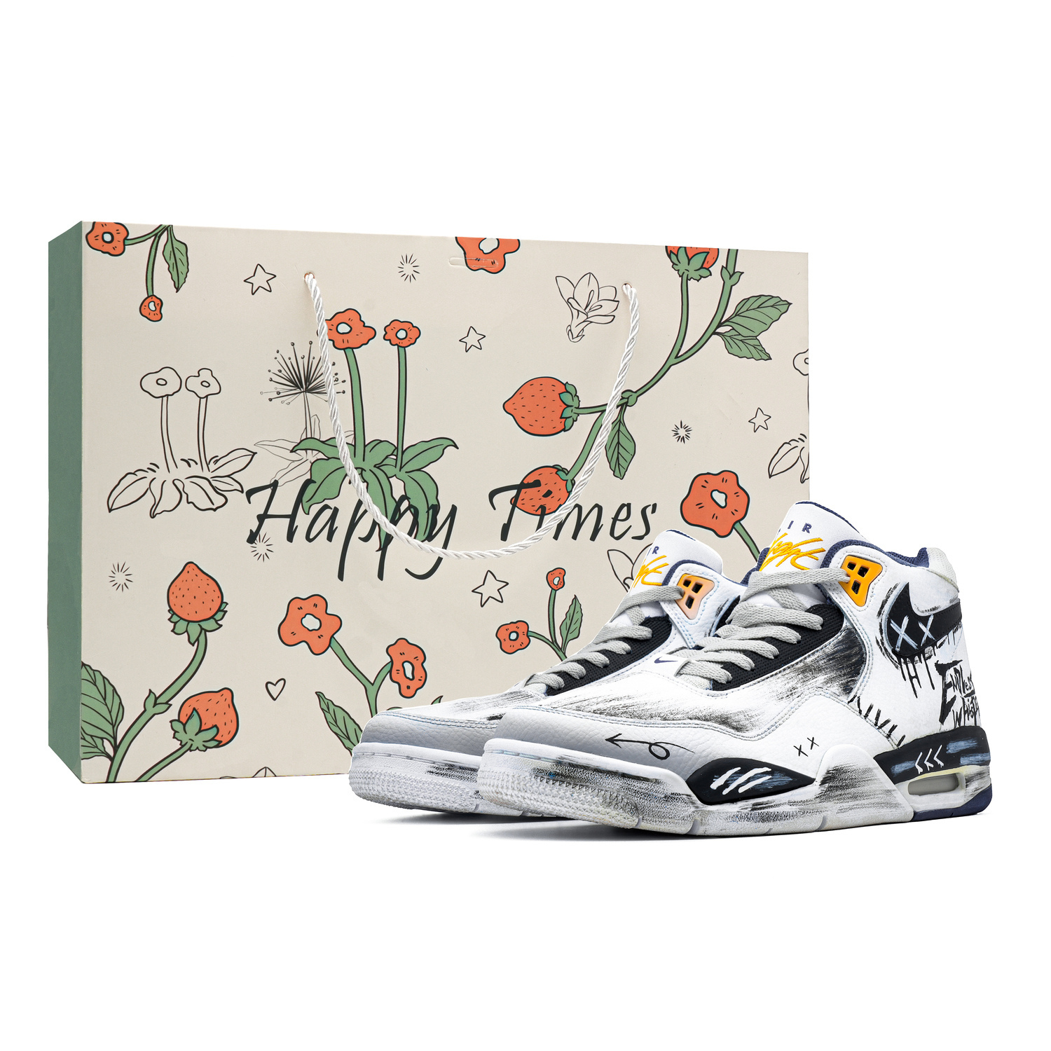 

Легендарные баскетбольные кроссовки Flight Legacy Vintage мужские высокие Gray Nike, белый