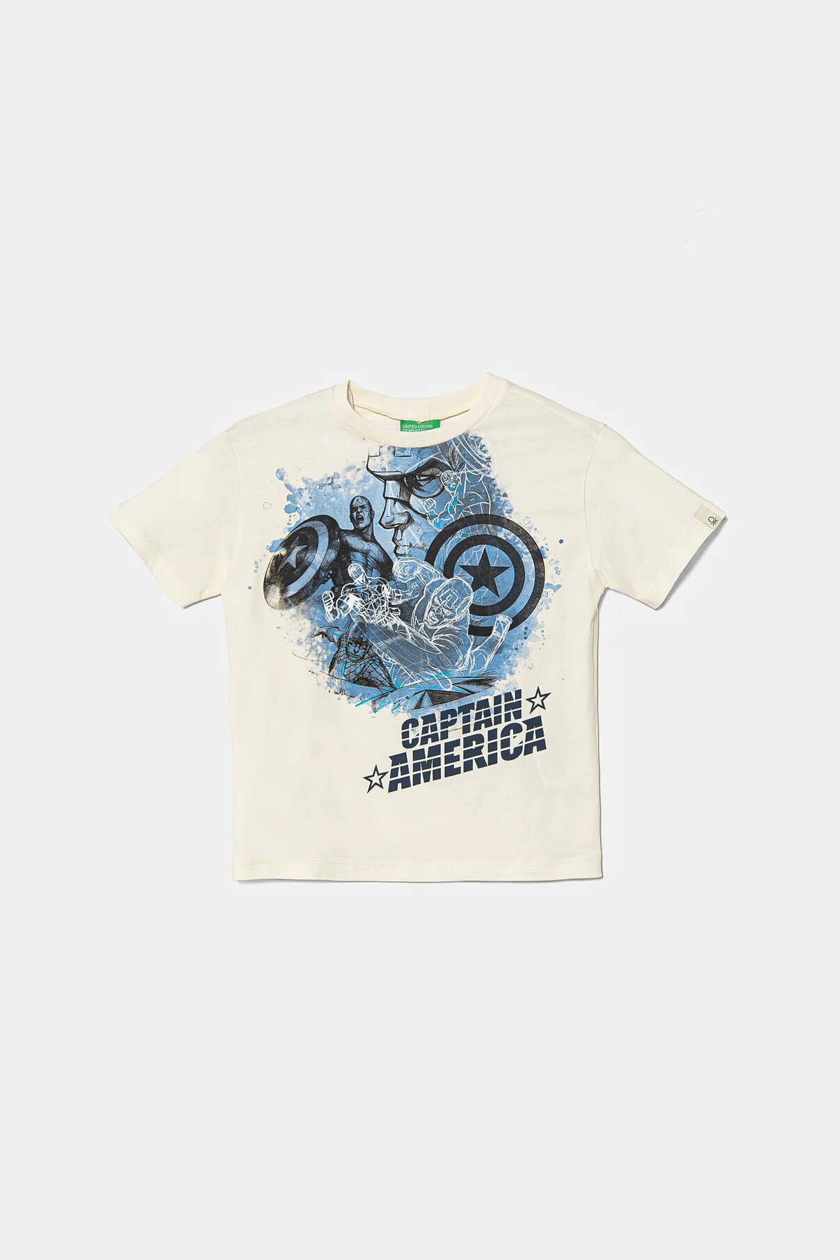 

Футболка хлопковая детская x Marvel United Colors Of Benetton, бежевый