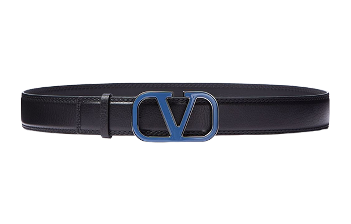 

Valentino Кожаный мужской ремень черный, Black