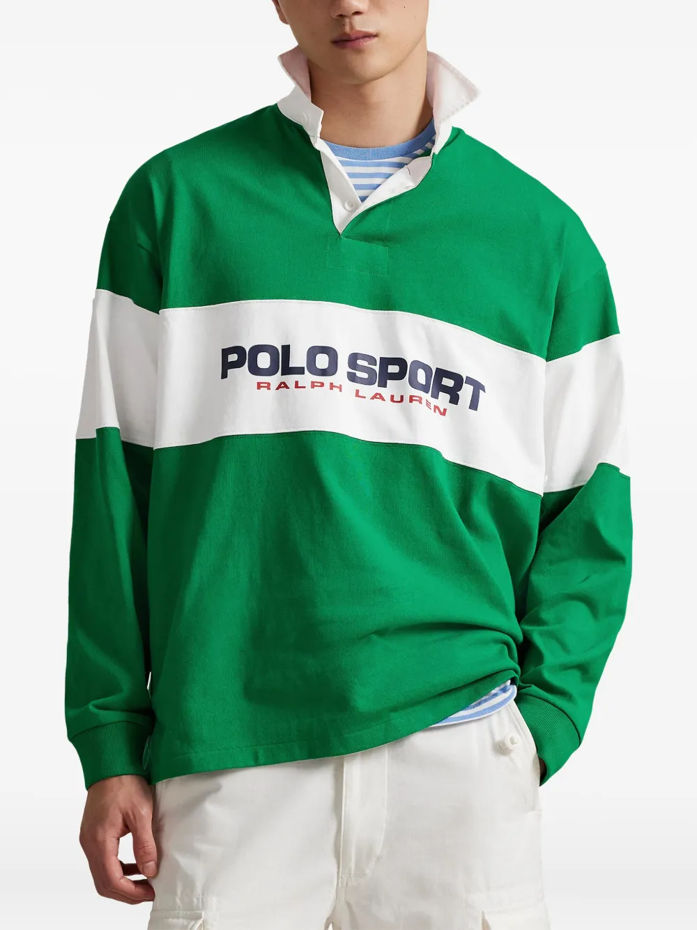 Рубашка поло с длинными рукавами Polo Ralph Lauren, зеленый — фото 3