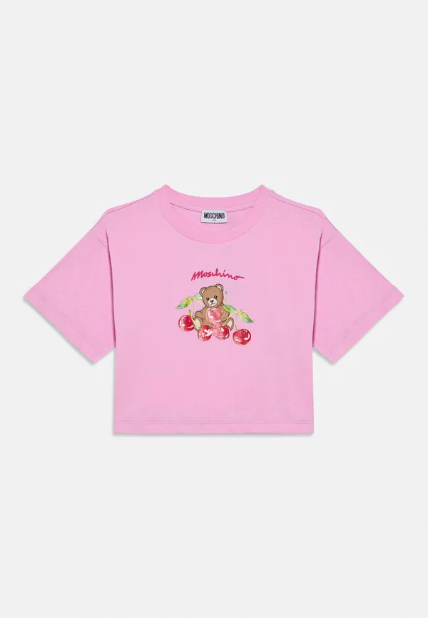 Футболка с дополнительным принтом Moschino, Bonbon Pink