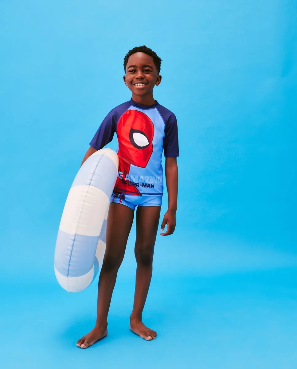 

Детский комплект лицензионный UPF+50 Spider-Man Kids El Corte Inglés, темно-синий