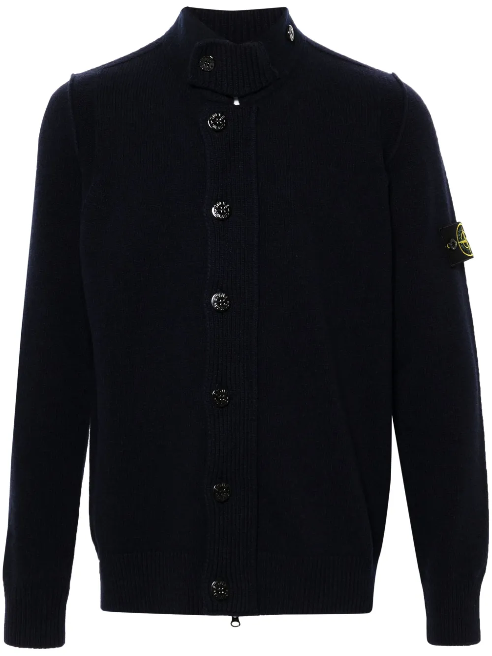 

Джемпер с высоким воротником и нашивкой Compass Stone Island, синий