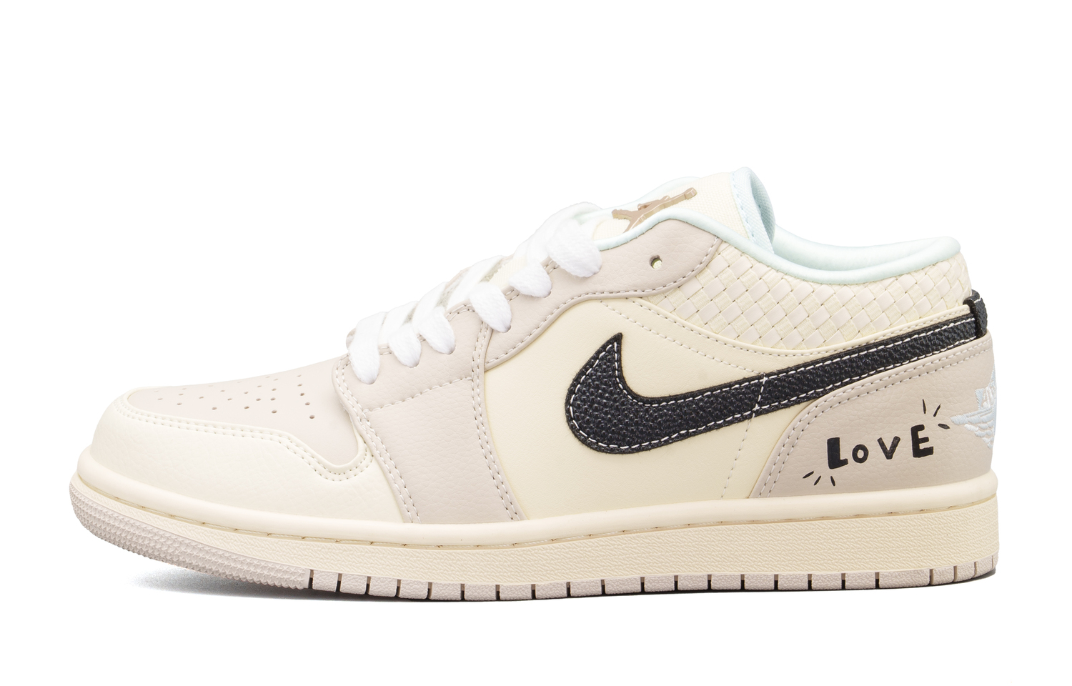 

Кроссовки Air 1 с амортизацией, износостойкие, дышащие, низкие, винтажные, баскетбольные, унисекс Jordan, экрю