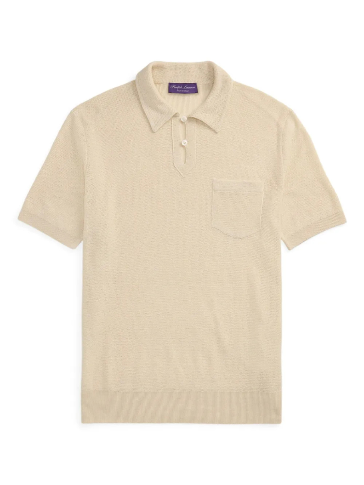 

Рубашка поло из смесового шелка Ralph Lauren Purple Label, нейтральный