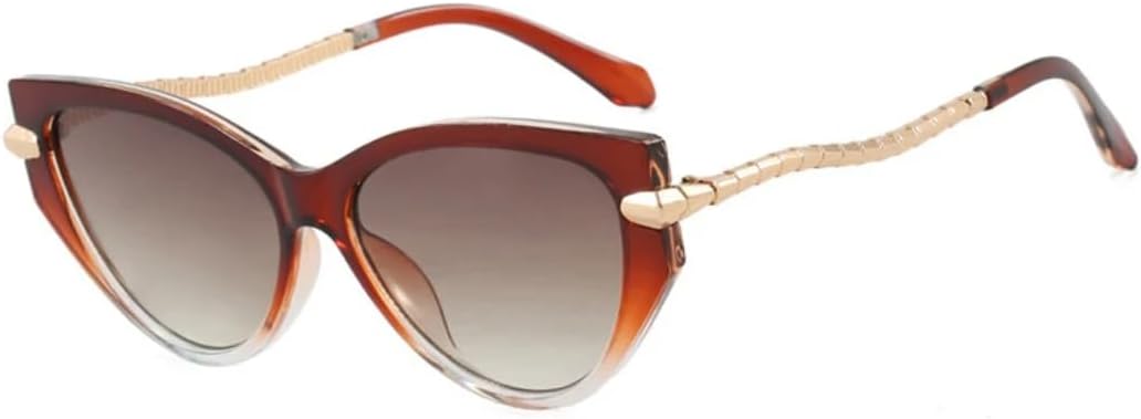 

Женские солнцезащитные очки «кошачий глаз», винтажные солнцезащитные очки в стиле люкс, панк, популярные дорожные очки с защитой от УФ-излучения UV400 VVTWSSW, Lightbrown-brown