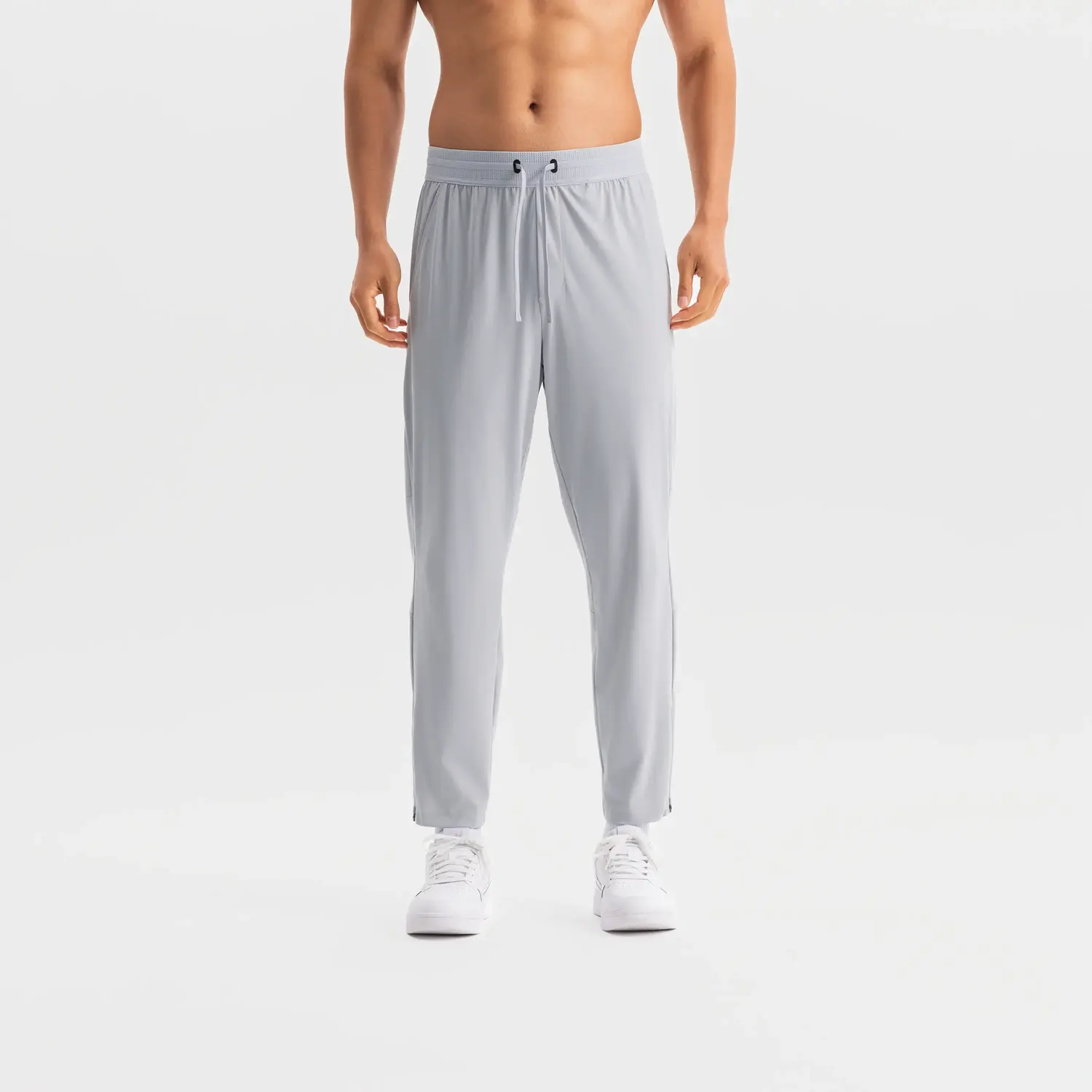 

Мужские эластичные охлаждающие солнцезащитные брюки Domyos - жемчужно-серый