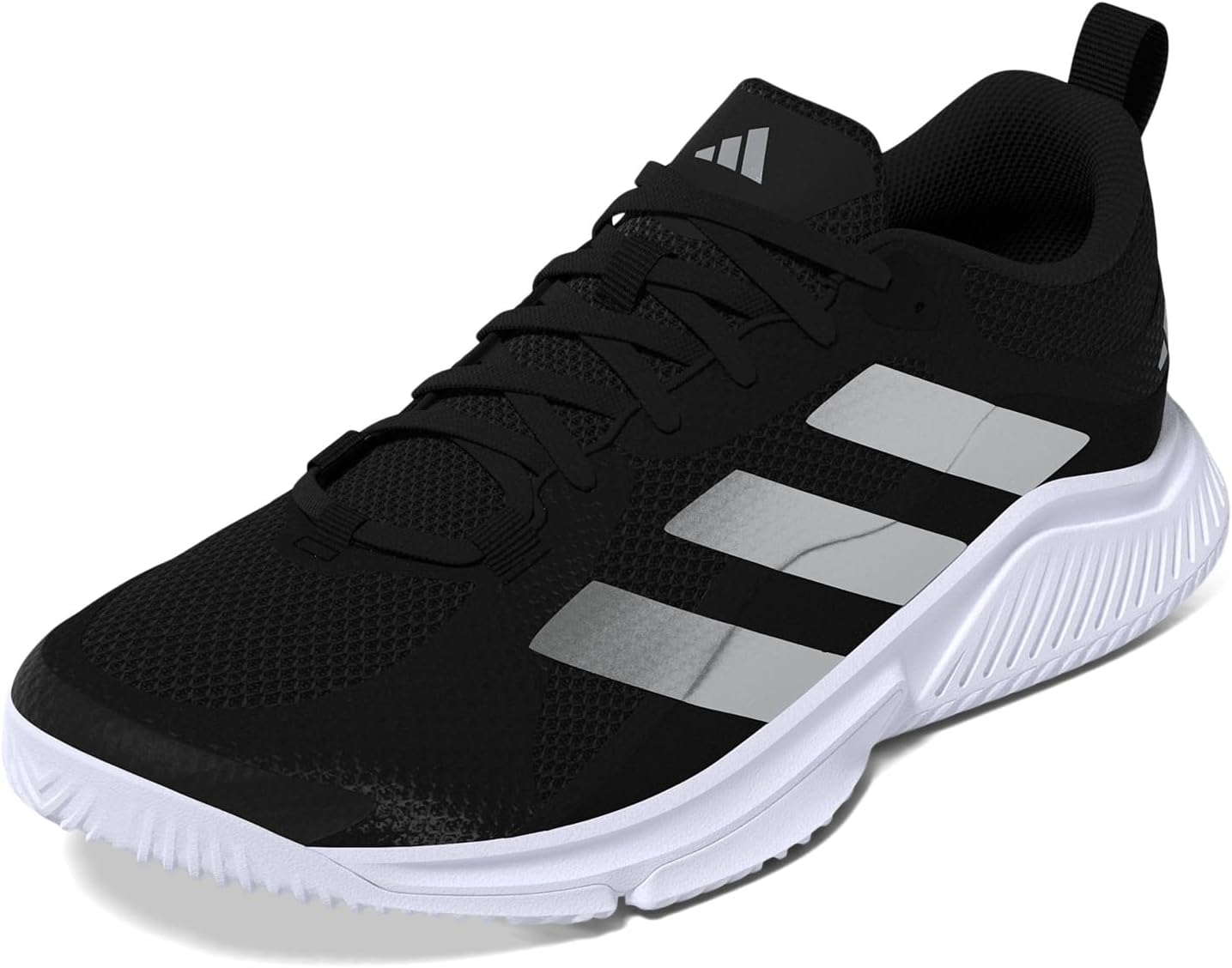 Кроссовки Adidas Court Team Bounce 2.0 Volleyball Shoes, Black/Silver Metallic/White