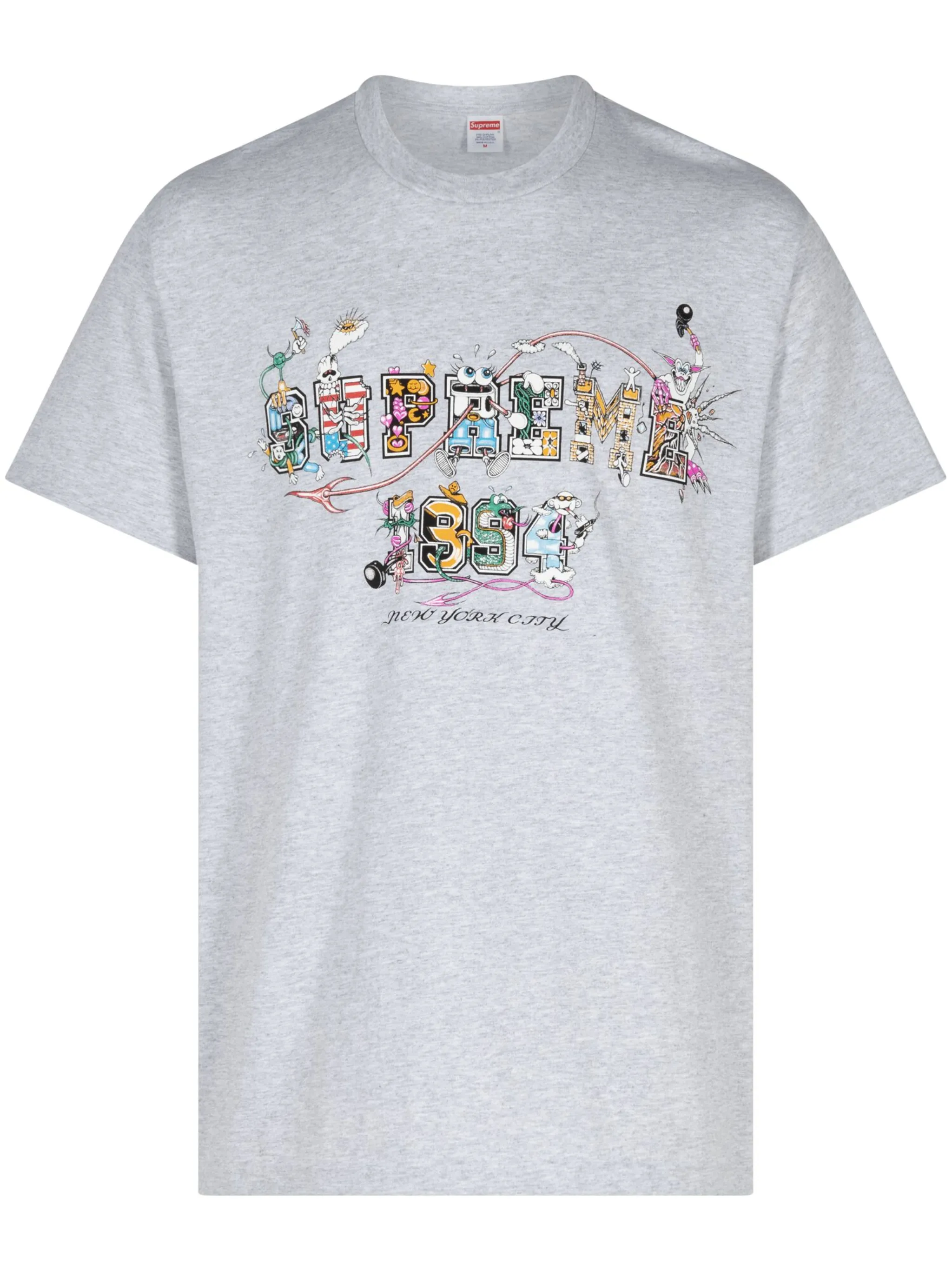 

Футболка с принтом Supreme, серый