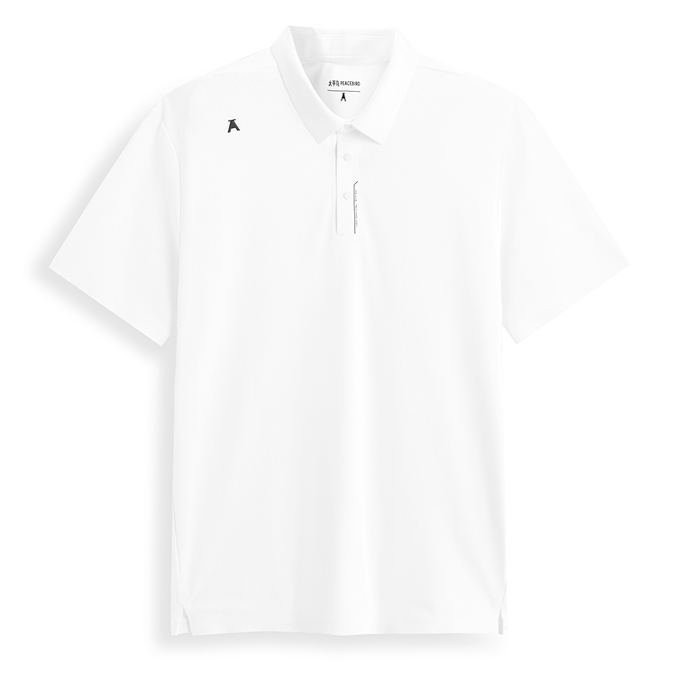 

PEACEBIRD MEN Поло для мужчин White 1 Lapel Moderate Straight Fit
