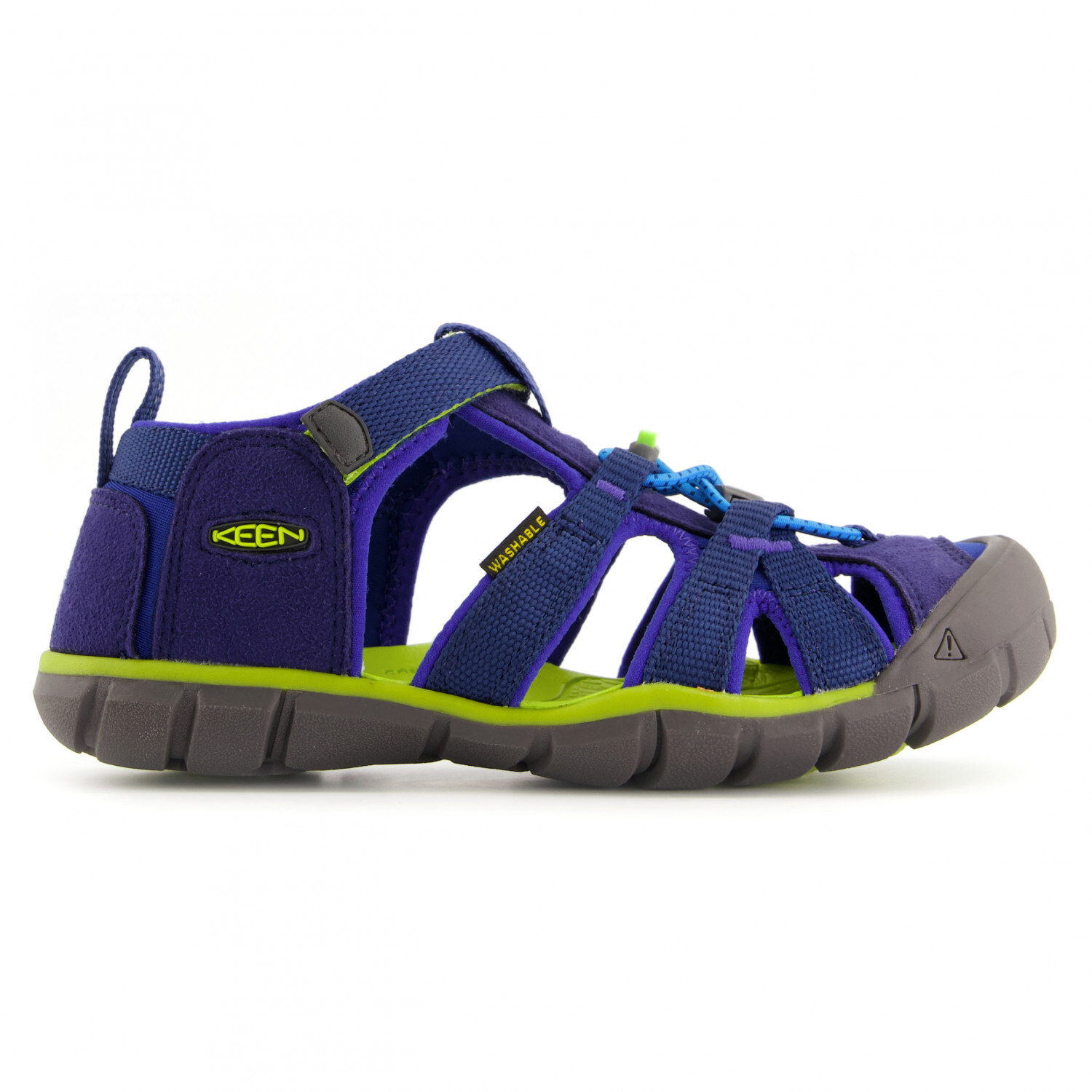 

Сандалии Keen Youth Seacamp II CNX, цвет Blue Depths/Chartreuse