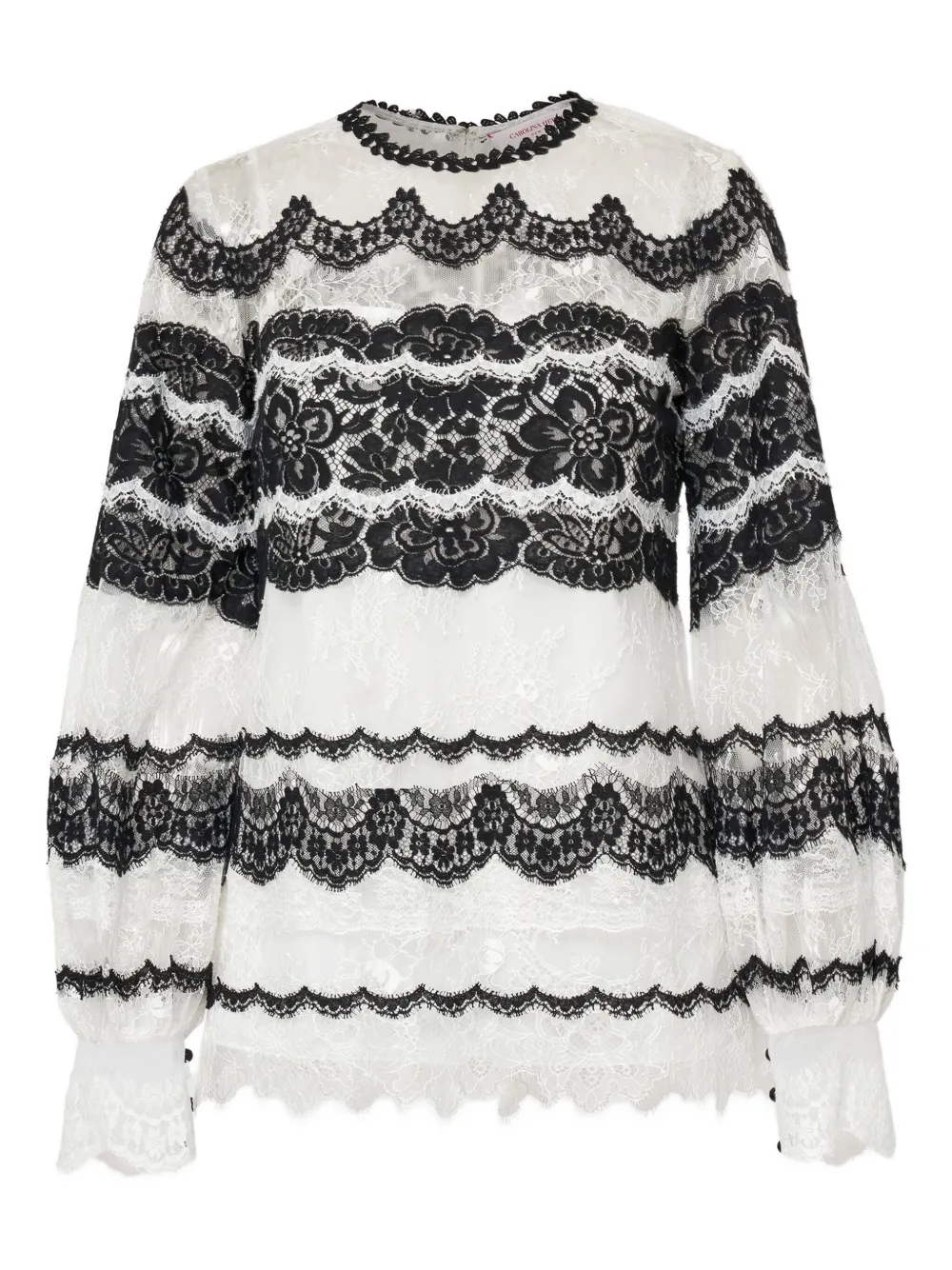 

Топ с кружевом Carolina Herrera, белый