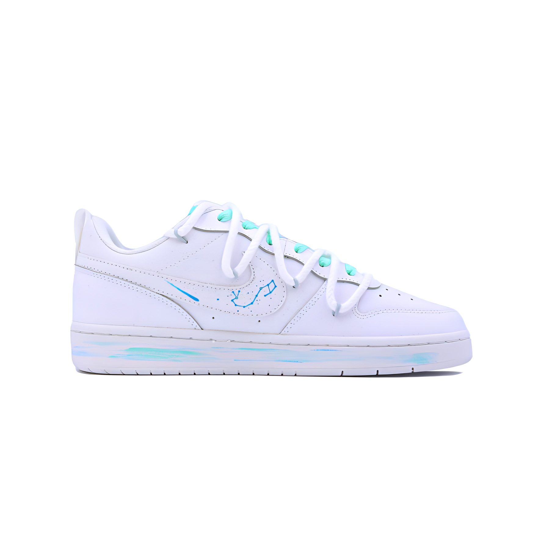 Детские кроссовки для скейтбординга Court Borough2Court Borough Low 2 для подростков Nike, белый/синий/зеленый — фото 3