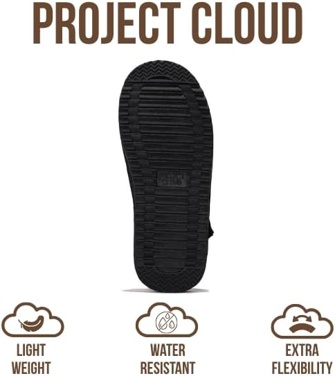 Сабо Project Cloud Kids из натуральной кожи с задним ремешком - с эффектом памяти и легкие сандалии для мальчиков и девочек с регулируемыми ремешками - противоскользящие сабо для детей (Little Goldstar), черный — фото 4
