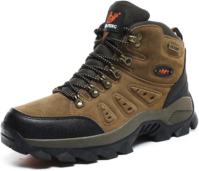 

Ботинки для походов Asifn для мужчин, для активного отдыха, треккинга, работы и альпинизма, противоскользящие, легкие, для кемпинга и работы, коричневый