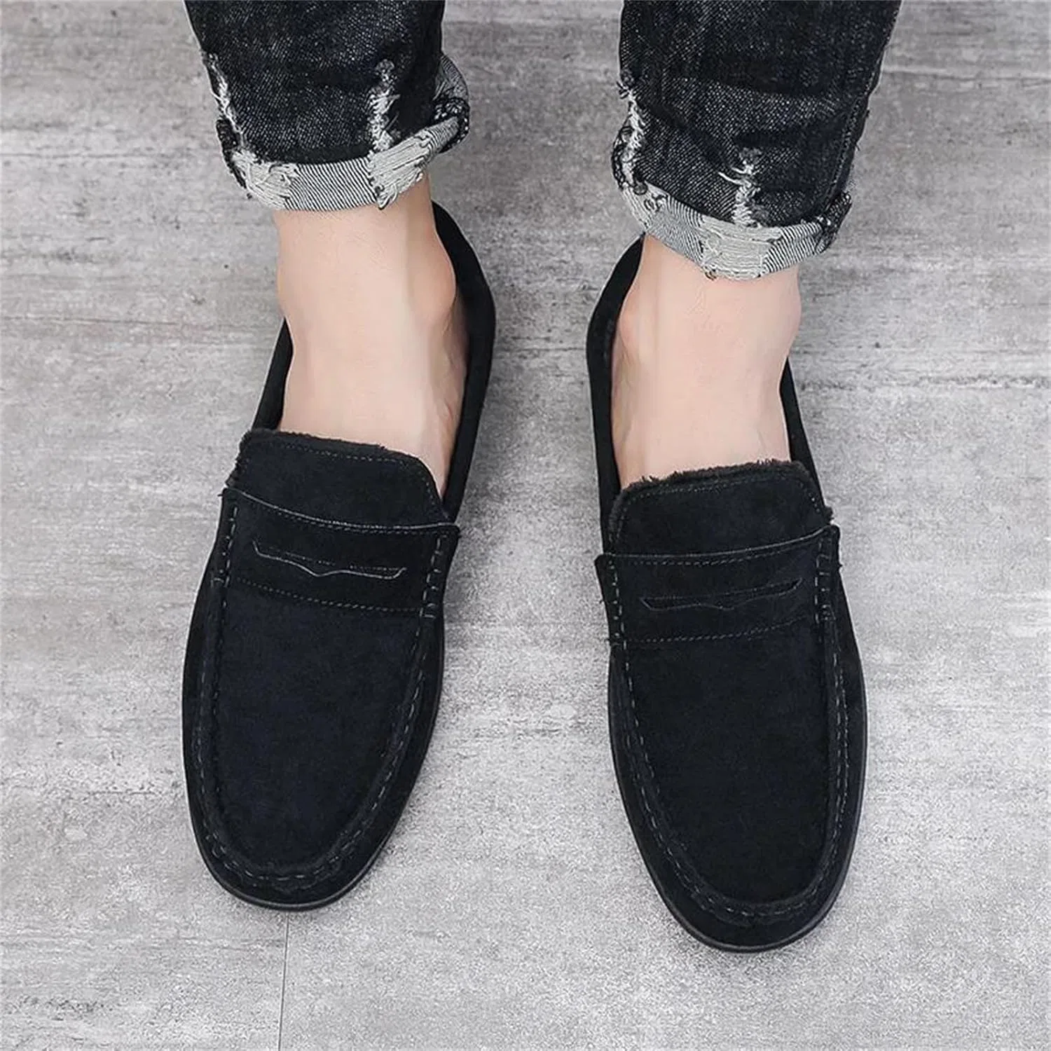 Лоферы мужские Warm Lined Loafers, серый — фото 4