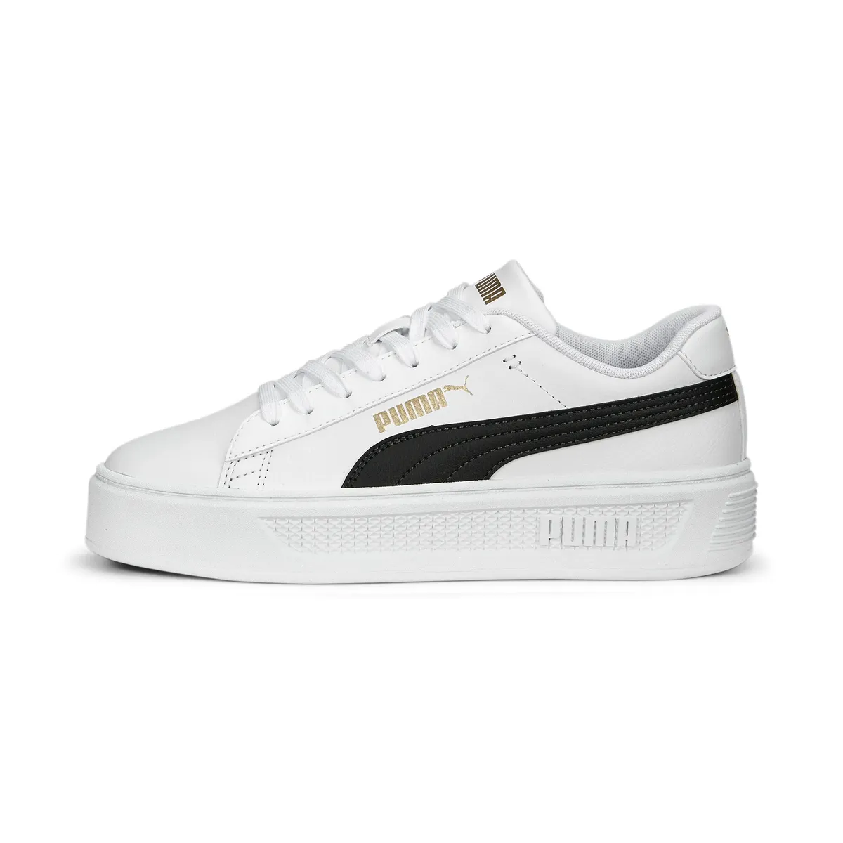 Кроссовки PUMA "Женские кроссовки Smash Platform v3", цвет White Black Gold — фото 3
