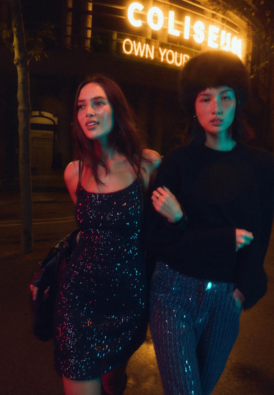 

Платье Bershka SEQUINNED , Dark Blue