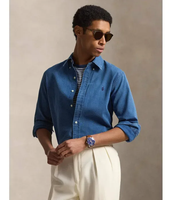 Рубашка custom fit Polo Ralph Lauren, индиго