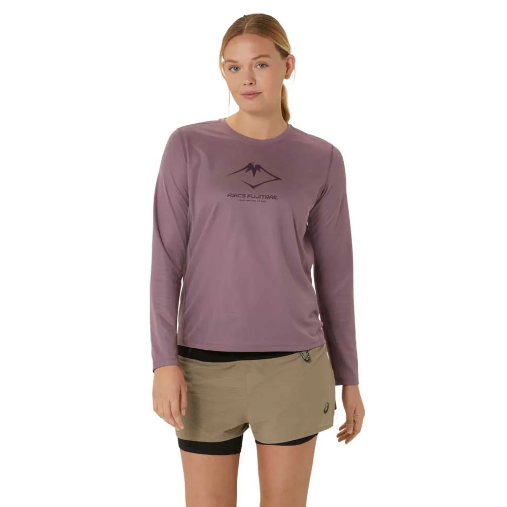 

Футболка Asics Fujitrail Logo long sleeve, фиолетовый