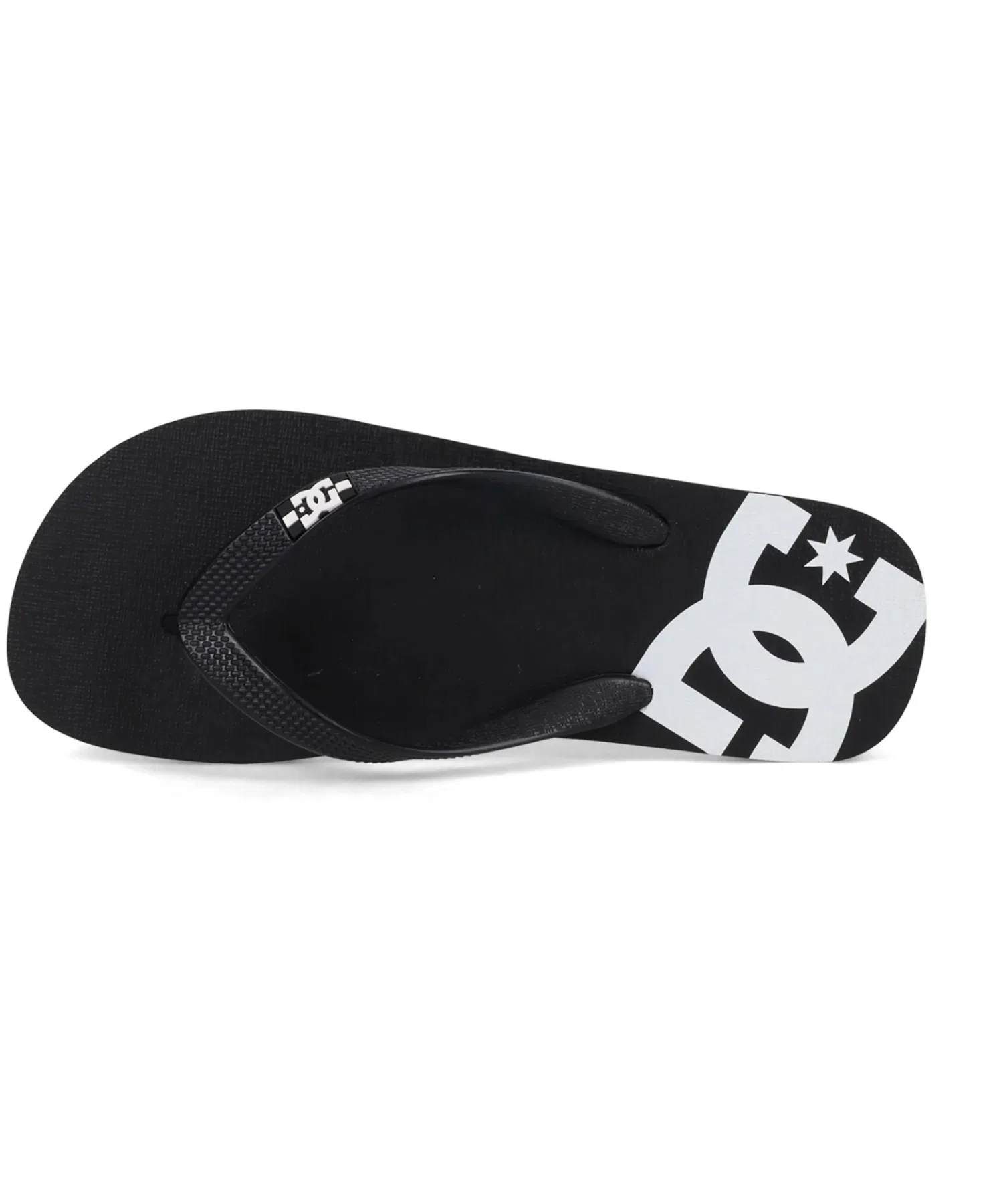 Мужские пляжные сланцы DC Shoes SPRAY с логотипом DC чёрно-белые — фото 4