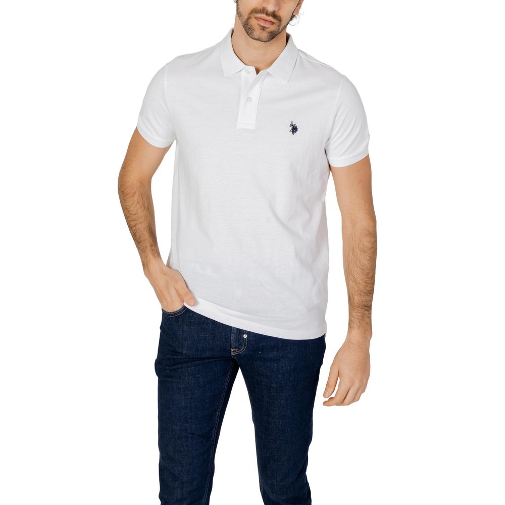 

Белая хлопковая рубашка поло U.S. Polo Assn.