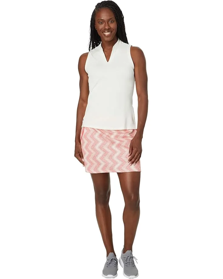 Поло Adidas Golf Ultimate365 Textured Sleeveless Polo, Ivory — фото 4