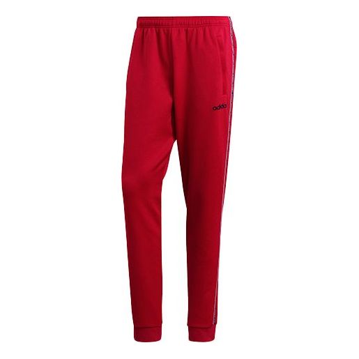 

Спортивные штаны adidas M C90 TP logo Printing Bundle Feet Casual Sports Long Pants Red, красный