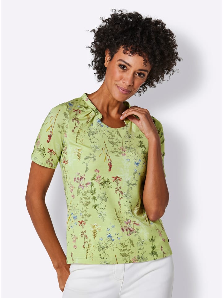 

Рубашка с короткими рукавами с принтом фисташкового и клубничного цветов creation L