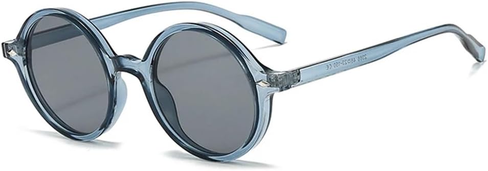 

Круглые солнцезащитные очки для женщин, леопардовый синий градиент, защита от УФ-излучения UV400, для мужчин, в стиле панк, для занятий спортом на открытом воздухе, бега и езды generic, Blue Grey