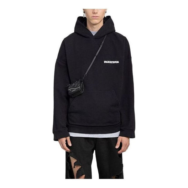 

Толстовка turn hoodie wide fit 'black' Balenciaga, черный