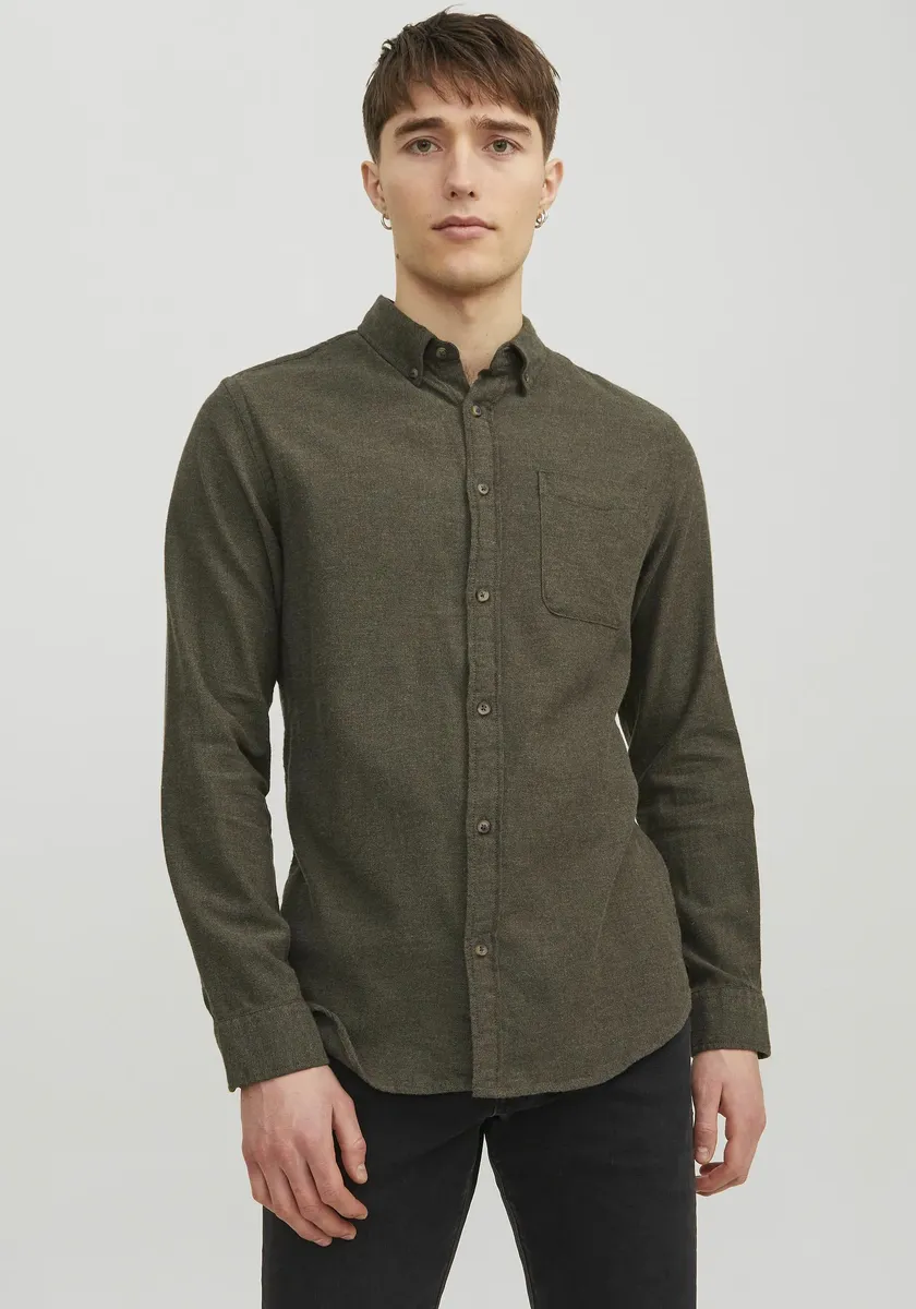 

Рубашка с длинными рукавами Jack & Jones "JJECLASSIC MELANGE SHIRT LS SN", цвет Rosin