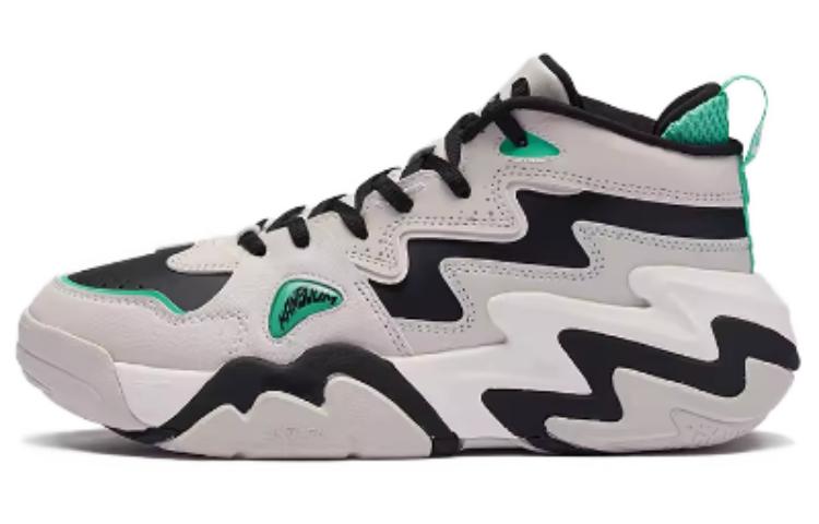 

361° Женские баскетбольные кроссовки с амортизацией и износостойкой подошвой, мид-топ, бело-голубые - цвет слоновая кость и чернильно-синий, цвет Ivory white ink blue