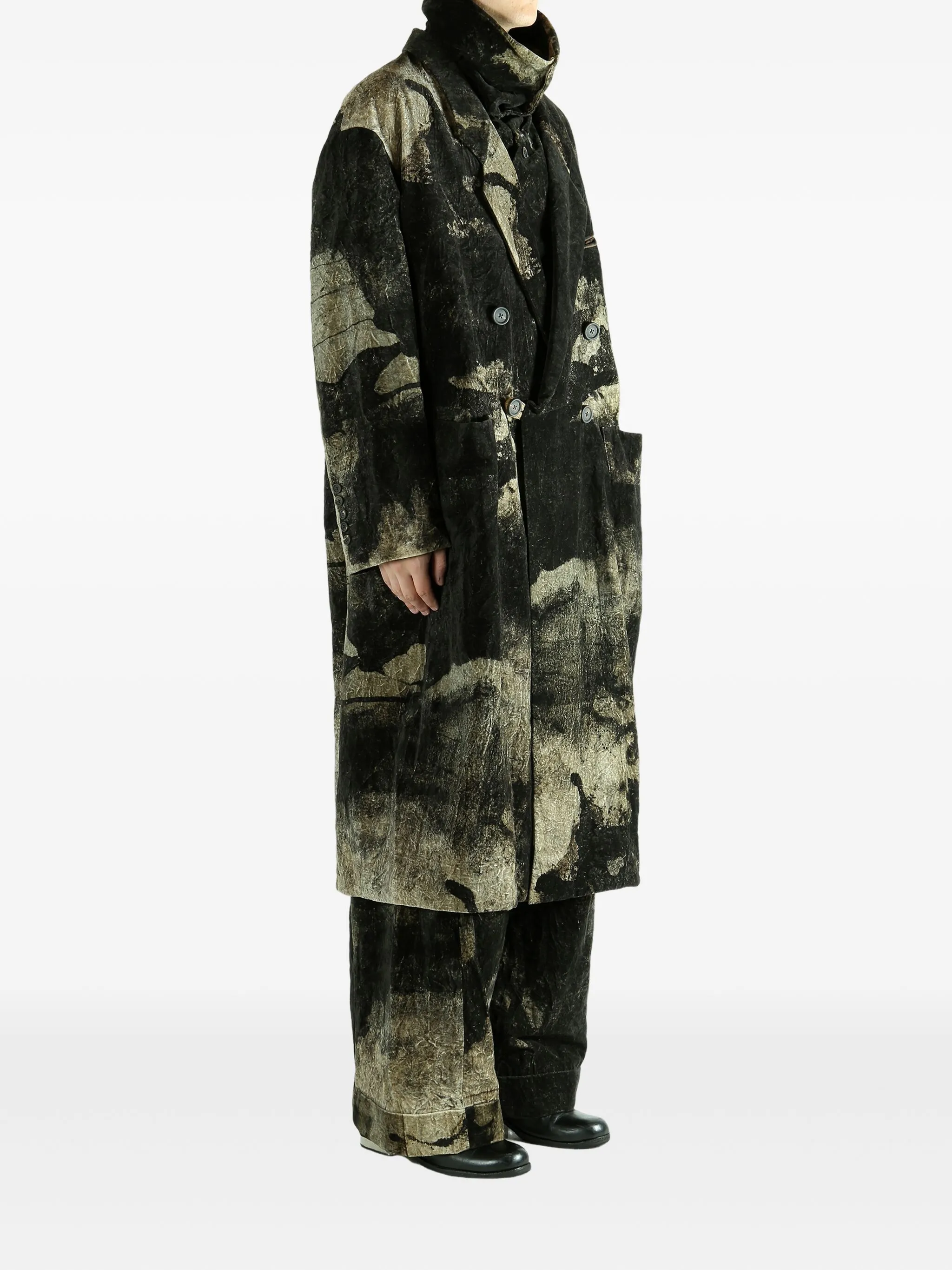 

Двубортное пальто Ziggy Chen, черный