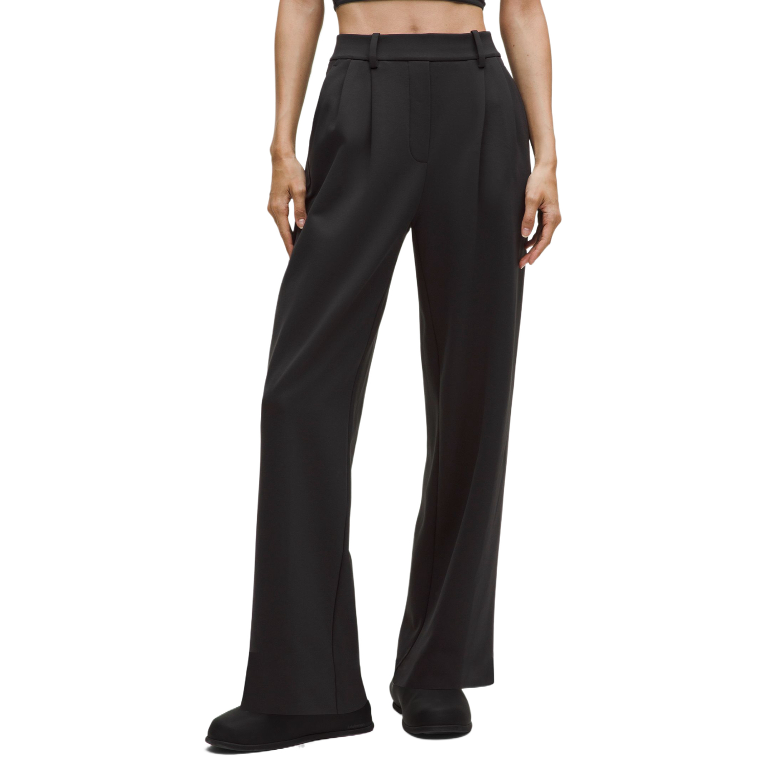 

Женские повседневные брюки черного цвета BLK Lululemon, черный